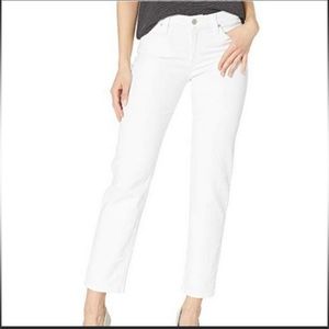 Hudson Nico Cigarette White Mid Rise Straight Ankle Jeans